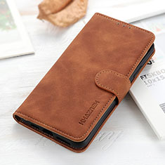 Leather Case Stands Flip Cover Holder KZ3 for Huawei Honor 50 Lite Brown