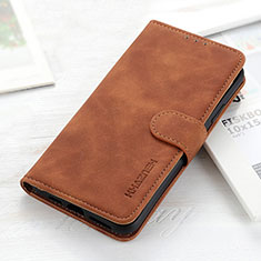 Leather Case Stands Flip Cover Holder KZ3 for Huawei Honor X8b Brown