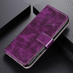 Leather Case Stands Flip Cover Holder KZ4 for Huawei Nova 8i Purple