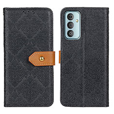 Leather Case Stands Flip Cover Holder KZ5 for Samsung Galaxy M23 5G Black