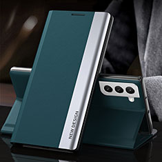 Leather Case Stands Flip Cover Holder L01 for Samsung Galaxy S21 Plus 5G Green