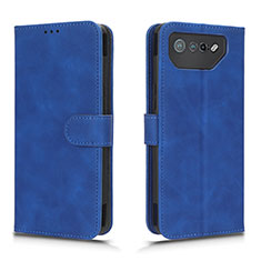 Leather Case Stands Flip Cover Holder L01Z for Asus ROG Phone 7 Blue