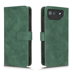 Leather Case Stands Flip Cover Holder L01Z for Asus ROG Phone 7 Green