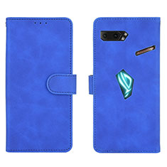 Leather Case Stands Flip Cover Holder L01Z for Asus ROG Phone II ZS660KL Blue