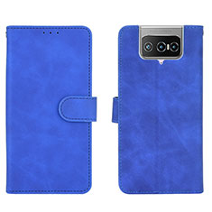 Leather Case Stands Flip Cover Holder L01Z for Asus Zenfone 7 Pro ZS671KS Blue