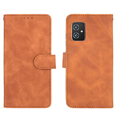 Leather Case Stands Flip Cover Holder L01Z for Asus Zenfone 8 ZS590KS Brown