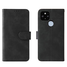 Leather Case Stands Flip Cover Holder L01Z for Google Pixel 5a 5G Black