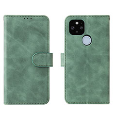 Leather Case Stands Flip Cover Holder L01Z for Google Pixel 5a 5G Green