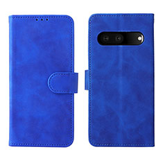 Leather Case Stands Flip Cover Holder L01Z for Google Pixel 7 5G Blue