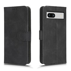 Leather Case Stands Flip Cover Holder L01Z for Google Pixel 7a 5G Black