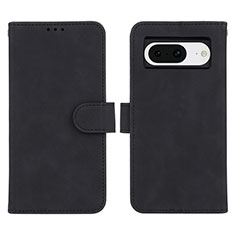 Leather Case Stands Flip Cover Holder L01Z for Google Pixel 8 5G Black