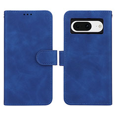 Leather Case Stands Flip Cover Holder L01Z for Google Pixel 8 5G Blue