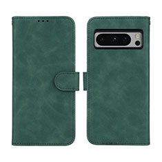 Leather Case Stands Flip Cover Holder L01Z for Google Pixel 8 Pro 5G Green