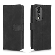 Leather Case Stands Flip Cover Holder L01Z for Huawei Honor 80 5G Black