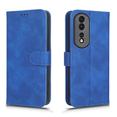 Leather Case Stands Flip Cover Holder L01Z for Huawei Honor 80 Pro 5G Blue