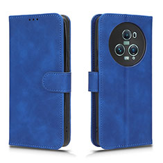 Leather Case Stands Flip Cover Holder L01Z for Huawei Honor Magic5 Pro 5G Blue