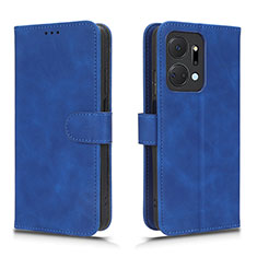 Leather Case Stands Flip Cover Holder L01Z for Huawei Honor X7a Blue