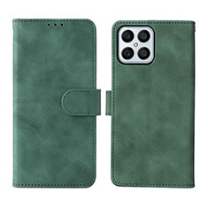 Leather Case Stands Flip Cover Holder L01Z for Huawei Honor X8 4G Green