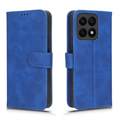 Leather Case Stands Flip Cover Holder L01Z for Huawei Honor X8a 4G Blue