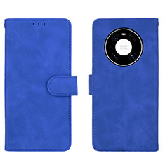 Leather Case Stands Flip Cover Holder L01Z for Huawei Mate 40 Blue