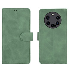 Leather Case Stands Flip Cover Holder L01Z for Huawei Mate 40 Pro+ Plus Green