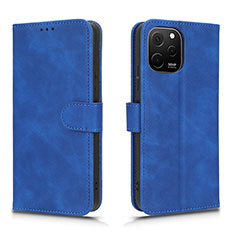 Leather Case Stands Flip Cover Holder L01Z for Huawei Nova Y61 Blue