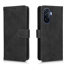 Leather Case Stands Flip Cover Holder L01Z for Huawei Nova Y70 Plus Black