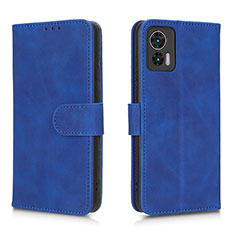 Leather Case Stands Flip Cover Holder L01Z for Motorola Moto Edge 30 Lite 5G Blue