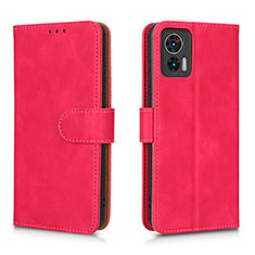 Leather Case Stands Flip Cover Holder L01Z for Motorola Moto Edge 30 Neo 5G Hot Pink