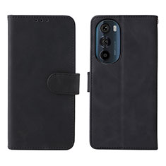 Leather Case Stands Flip Cover Holder L01Z for Motorola Moto Edge 30 Pro 5G Black