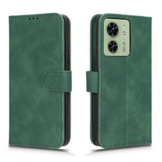 Leather Case Stands Flip Cover Holder L01Z for Motorola Moto Edge 40 5G Green