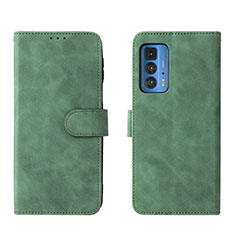 Leather Case Stands Flip Cover Holder L01Z for Motorola Moto Edge S Pro 5G Green