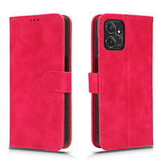 Leather Case Stands Flip Cover Holder L01Z for Motorola Moto G Power 5G (2023) Hot Pink