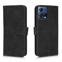 Leather Case Stands Flip Cover Holder L01Z for Motorola Moto S30 Pro 5G Black