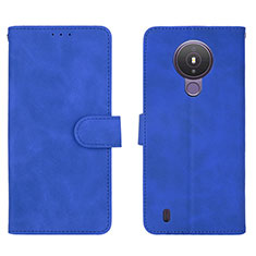 Leather Case Stands Flip Cover Holder L01Z for Nokia 1.4 Blue