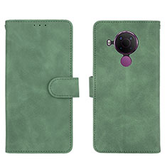 Leather Case Stands Flip Cover Holder L01Z for Nokia 5.4 Green