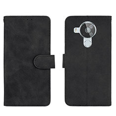 Leather Case Stands Flip Cover Holder L01Z for Nokia 7.3 Black