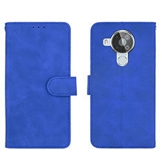 Leather Case Stands Flip Cover Holder L01Z for Nokia 7.3 Blue