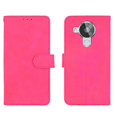 Leather Case Stands Flip Cover Holder L01Z for Nokia 7.3 Hot Pink