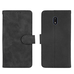 Leather Case Stands Flip Cover Holder L01Z for Nokia C01 Plus Black