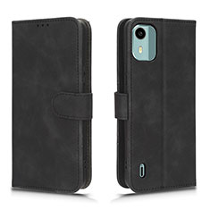 Leather Case Stands Flip Cover Holder L01Z for Nokia C12 Black