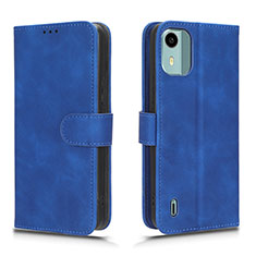 Leather Case Stands Flip Cover Holder L01Z for Nokia C12 Plus Blue