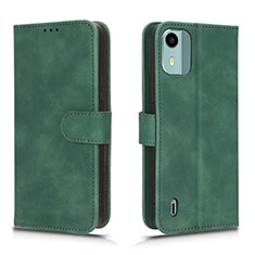 Leather Case Stands Flip Cover Holder L01Z for Nokia C12 Plus Green