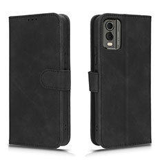 Leather Case Stands Flip Cover Holder L01Z for Nokia C210 Black