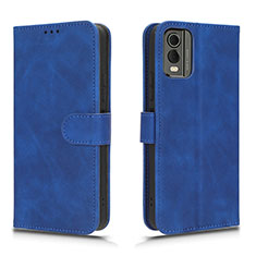 Leather Case Stands Flip Cover Holder L01Z for Nokia C210 Blue