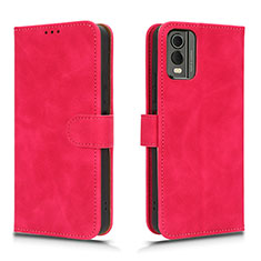 Leather Case Stands Flip Cover Holder L01Z for Nokia C210 Hot Pink