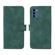 Leather Case Stands Flip Cover Holder L01Z for Nokia C300 Green