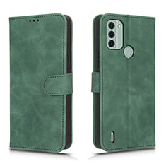 Leather Case Stands Flip Cover Holder L01Z for Nokia C31 Green