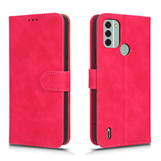 Leather Case Stands Flip Cover Holder L01Z for Nokia C31 Hot Pink