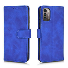 Leather Case Stands Flip Cover Holder L01Z for Nokia G11 Blue